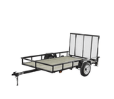 Carry-On Trailer 5-ft x 8-ft Treated Lumber Utility Trailer with Ramp Gate