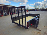 5′ X 10′ Utility Trailer Straight Deck 18″ Sides Tall Gate