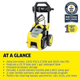Karcher 2,100 PSI 1.2 GPM Electric Cold Water K2100PS Pressure Washer with Turbo, 15 Degree, 40 Degree and Soap Nozzles