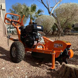 Power King 11 in. 14 HP Commercial Kohler Gas Powered Stump Grinder with Extra Set of Teeth and Precision Control Brake – Seacayago