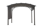 Pergola, Outdoor Steel Arched Pergola with Adjustable Canopy