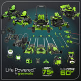Greenworks 60V 21″ Self Propelled Lawn Mower with (1) 8.0 Ah Battery & Rapid Charger 2546402