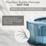 Intex: PureSpa: Sahara Tan Inflatable Hot Tub Set – 6 Person – 85″ Round Outdoor Heated Bubble Spa, Jet Massage, Cover, Hard Water Treatment System