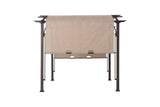 Pergola, Outdoor Steel Arched Pergola with Adjustable Canopy