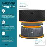 Wave Atlantic 4-Person Round inflatable Hot Tub with integrated Heater and Aquajet Massage System
