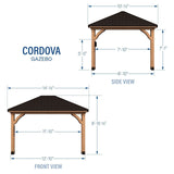Cordova 14×10 Outdoor Gazebo with Steel Frame and Weather-Resistant Canopy