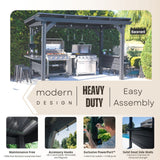 Rockport XL Steel Grill Gazebo