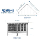 Richmond Modern Steel Cabana Pergola