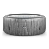 Wave Atlantic 6-Person Inflatable Hot Tub | Integrated Eco Heater | 130 Aquajet Massage System | Anti-Freeze Protection | Quick 15-Minute Setup | Gray Rattan