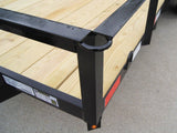 6’4″ x 16 Utility Trailer Double Axle Dovetail With Gate Powder Coated (2) 3500lb Axles