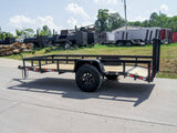 5×12 Powder Coated Dovetail Utility Trailer 3500lb Axle