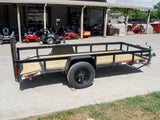 5×12 Powder Coated Dovetail Utility Trailer 3500lb Axle