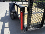 5×12 Powder Coated Dovetail Utility Trailer 3500lb Axle