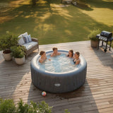 Wave Atlantic 6 Person Round Inflatable Hot Tub, Navy