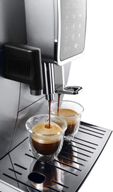 De’Longhi – Dinamica Espresso Machine with 15 bars of pressure and LatteCrema Fully Automatic Milk Frother – Silver