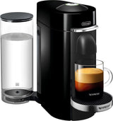 De’Longhi – Nespresso Vertuo Plus Deluxe Coffee and Espresso Maker by De’Longhi, Piano Black with Aeroccino Milk Frother – Piano Black