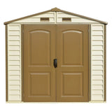 DuraMax 8ft x 6ft Storeall Vinyl Shed with Foundation Kit and window