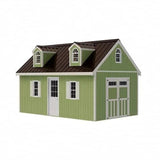 Hampton 12 ft. W x 16 ft. D Wood Storage Shed Kit with Floor (192 Sq. ft.) Installtion Included