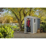Keter Manor 4 ft. W x 6 ft. D Vertical Resin Outdoor Storage Shed Ideal For Patio Installation Included
