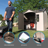 Lifetime 10′ x 8′ Outdoor Storage Shed with Carriage Doors Foundation and Installation Included.