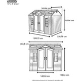 Side 10 ft. W x 8 ft. D Plastic Storage Shed