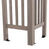 SummerCove 10 ft. x 14 ft. Light Gray Cedar Frame Arched Pergola with Shelves