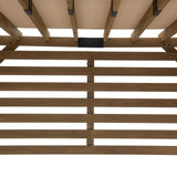 SummerCove 11 ft. x 10 ft. Tan Cedar Frame Wood Pergola with Adjustable Canopy