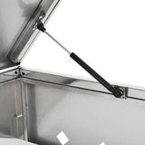 vidaXL Triple Wheelie Bin Shed 63.4 gal Stainless