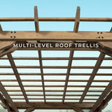 12×10 Fairhaven Pergola, Rustic Finish