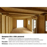 Best barns Hampton 12×16 Wood Storage Shed Kit Installation Included