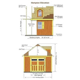 Best barns Hampton 12×16 Wood Storage Shed Kit Installation Included