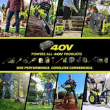 RYOBI 80V HP Brushless 42 in. Battery Electric Cordless Zero Turn Riding Mower Batteries and Charger 80V Batteries 40V